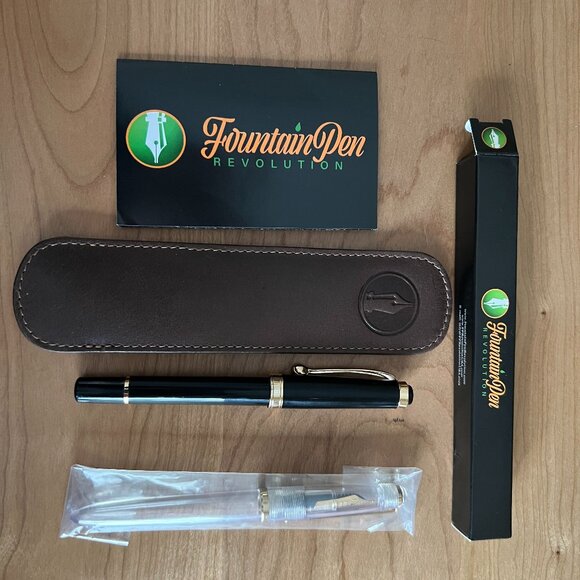 Fountain Pen Revolution Other - 2 FPR Fountain Pen Revolution ~ EF #5.5 Ultra Flex & Fine ~ and a Leather Sleeve